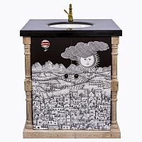 тумба с раковиной старый город нуар fornasetti в Тамбове