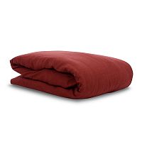пододеяльник изо льна бордового цвета essential 150х200 в Тамбове