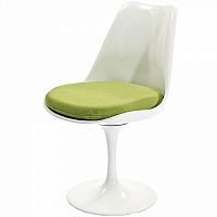 стул eero saarinen style tulip chair зеленая подушка в Тамбове