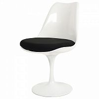 стул eero saarinen style tulip chair черная подушка в Тамбове