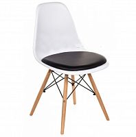 стул деревянный pc-011 белый / черный (eames style) в Тамбове