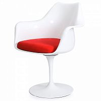 стул eero saarinen style tulip armchair красная подушка в Тамбове