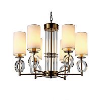 люстра felton 6 от delight collection белая/прозрачная/латунь в Тамбове