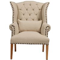 кресло quinn tufted armchair бежевое в Тамбове