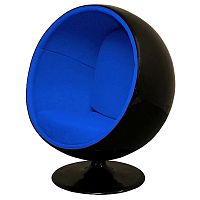 кресло eero ball chair синее с черным в Тамбове