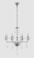 подвесная люстра crystal lux monica sp8 chrome/transparent в Тамбове