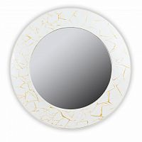 зеркало белое круглое диаметр 75 см с золотым декором fashion white gold в Тамбове