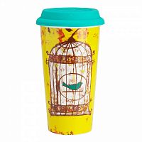 термостакан с силиконовой крышкой bird in cage в Тамбове
